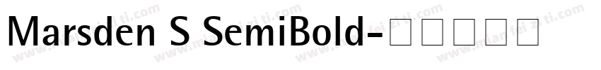 Marsden S SemiBold字体转换